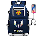 Miniatyrbild 1 av 4: Messi Barcelona tryckt ryggsäck resväska student skolväska vattentät datorväska31