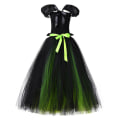 Pikkukuva 3 / 5: Wizard Party Lasten Mekko Taikatyttö Mekko Halloween Pitkä Noidan Mekko Iltaesitys Mekko Green M