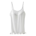 Miniatyrbilde 1 av 5: Gravide Kvinner Ammeundertøy Camisole Maternity Justerbare Stropper Innebygd Pad Vest Topp Underskjorte Loungewear White M