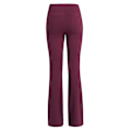 Miniatyrbillede 2 af 3: Dame Ensfarvede Elastiske Yoga Bukser med Høj Talje Åndbare Komfortable Fuld Længde Bukser med Brede Ben Sommer Afslappede Flare Bukser Wine Red 4XL
