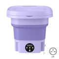 Miniatyrbild 1 av 5: Vikbar Tvättmaskin Underkläder Strumpor Tvättmaskin Portabel Multifunktionell Klädtvättare Noble Purple UK plug