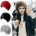 Miniatyrbilde 4 av 5: Dame Fluffy Faux Fur Russisk Hatt Dame Tykke Fluffy Skiluer Vinter Varme Hatter Light Gray