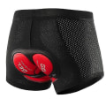 Miniatyrbillede 1 af 5: Cykkelshorts til mænd 3D-polstrede gelcykelunderbukser Åndbart cykelundertøj Cykelshorts 2XL Black