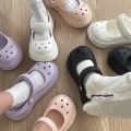 Miniatyrbilde 3 av 3: Dame, Jenter Mary Jane Plattform Sandaler Tøfler Purple 35