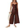 Miniatyrbillede 1 af 5: Sommerlige seler til kvinder Strandrejseoutfits med lommer Egnet til pige kvinde kæreste mor Wine Red 2XL