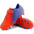 Miniatyrbilde 4 av 5: Fotballsko for barn, faste knotter, gutter, jenter, atletiske utendørssko Orange Blue 32