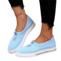 Miniatyrbillede 1 af 5: Slip-on damesko, flade sko i meshstof, afslappede, åndbare og skridsikre sko Light Blue 39