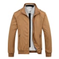 Miniatyrbilde 1 av 2: Herre Ensfarget Løs Casual Jakke Khaki 2XL