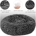 Miniatyrbillede 3 af 4: Kæledyrsseng til katte og hunde Rund plys hundeseng Donut-formet katteseng Farve og størrelse valgfri dark gray 40cm