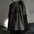 Miniatyrbild 4 av 5: Gotisk tröja för män och kvinnor Emo Grunge Alt Vintage Långärmad Topp T-shirt Dark Academia Harajuku Kors Tröja Kläder black 2XL