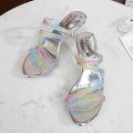 Miniatyrbillede 4 af 5: Damesandaler - lette og komfortable sandaler Silver 40