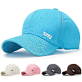 Miniatyrbild 3 av 5: Enfärgad Hög Hästsvans Baseballkeps För Kvinnor Vår/Sommar Solhatt Löpning Snapback Hatt Rörig Hög Hästsvans Kepsar Dam Blue