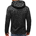 Miniatyrbilde 4 av 5: Herre Zip Up Langermet Hettejakke Sport Fritid Hettegensere Sweatshirt Topper Black Grey M