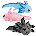 Miniatyrbillede 1 af 2: 44/75 cm Axolotl Plyslegetøj Blød Udstoppede Dukke Tegneseriefigur Legetøj Børn Voksne Plys Gamer Gave Boligindretning Pink 44cm