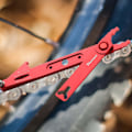 Miniatyrbillede 5 af 5: Cykelkæde Målelineal Holdbar og Slidstærk Lineal til Cykel Scooter Motorcykel Red