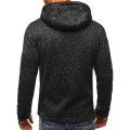 Miniatyrbilde 4 av 5: Herre Zip Up Langermet Hettejakke Sport Fritid Hettegensere Sweatshirt Topper Black Grey XL
