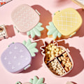 Miniatyrbilde 2 av 4: Bærbar Bento-boks for barn, lett å bære, søt ananasformet matboks egnet for frukt, godteri og kjeks Purple