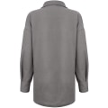 Miniatyrbild 2 av 2: Lös Passform Damjacka Knäppning Polar Fleece Ytterkläder Kappa Med Fickor Grey M
