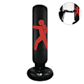 Miniatyrbild 3 av 4: Uppblåsbar Boxningssäck för Barn, Återstudsande Boxningssäck, Fitness Boxningssäckar, Kolumn Tumlare Sandsäck för Träning av Karate, Taekwondo, Dekompression Black