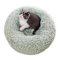 Miniatyrbillede 1 af 4: Kæledyrsseng til katte og hunde Rund plys hundeseng Donut-formet katteseng Farve og størrelse valgfri green 60cm