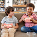 Miniatyrbillede 4 af 4: Hurtig Tryk Boble Spil Legetøj Med Lys, Børn Voksne Angstlindring Håndholdt Elektronisk Legetøj, Sjovt Multiplayer Fest Familie Spil Pink