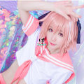 Pikkukuva 2 / 4: Peli Fate Apocrypha Cosplay -asu Astolfo Cosplay -univormu Koulun vaaleanpunainen univormu Naiset Fgo -asu Only costume XL-Fate Apocrypha