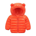 Miniatyrbild 1 av 2: Barn Pojkar Flickor Vinterpälsfodrad Parkas Kappa Vadderad Varm Dunjacka Ytterkläder Orange Orange 120cm