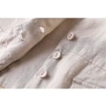 Miniatyrbilde 4 av 6: Dame Bomull Lin Vest Casual Løs V-hals Ermeløse Vester Jakke Beige 2XL