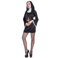 Pikkukuva 2 / 5: Halloween Nunna Cosplay Puku Hupulla Monikäyttöinen Juhla Cosplay Vaatetus Naughty Nun S