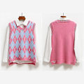 Miniatyrbillede 3 af 5: Strikket Vest, Afslappet Pullover Elastisk Sweater Black XL