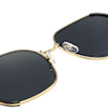 Miniatyrbillede 5 af 5: Personlige Firkantede Solbriller Anti UV Holdbare Skridsikre Solbriller Til Street Shooting Modeartikler L Black Frame Double G