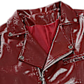 Miniatyrbild 3 av 5: Höst Herr Pu All-match Casual Lapel Motorcykel Läderjacka L Red