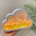 Miniatyrbilde 4 av 5: DIY Tulip Nattlampe, Sky Tulip Speil Nattlampe, Simuleringsblomst Bordlampe Pink