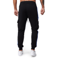 Miniatyrbilde 2 av 3: Fargeblokk Elastisk Midje Joggebukser Treningsbukser med Snøring for Menn Blue Side 2XL