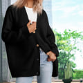Miniatyrbillede 3 af 5: Dame Vinter Ensfarvet Cardigan Elegant Og Let At Matche Dame Top Ideelle Gaver Til Piger Damer Kvinder Camel M