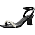 Miniatyrbilde 1 av 5: Sandaler for kvinner - lette sandaler med lav hæl Black 34