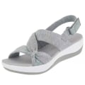 Miniatyrbilde 1 av 4: Sommersandaler for kvinner, ankelstroppsko, komfortable, avslappede kilehælsandaler for utendørs strandreiser Gray 39