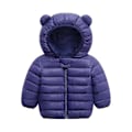 Miniatyrbild 1 av 2: Barn Pojkar Flickor Vinter Pälsfodrad Parkas Kappa Vadderad Varm Dunjacka Ytterkläder Mörkblå DarkBlue 73cm