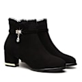 Miniatyrbilde 4 av 5: Mesh Støvler Høst Vinter Dame Kule Støvletter Med Kort Sylinder Store Størrelser Sko Black Single Lining 39