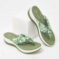 Miniatyrbild 3 av 5: Tryckta Tåsandaler med Stöd för Fotvalvet Dam Sommar Strand Flip Flop Anti-Slip Sula Black 40