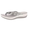 Miniatyrbild 1 av 5: Tryckta Tåsandaler med Stöd för Fotvalvet Dam Sommar Strand Flip Flop Anti-Slip Sula Gray 35