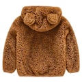 Miniatyrbillede 2 af 3: Småbørn Børn Teddy Bjørn Hættejakke Fluffy Fleece Varm Lynlås Frakke Overtøj Brown 2-3 Years