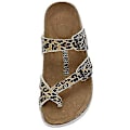 Miniatyrbilde 3 av 5: Sandaler med sklisikker såle for kvinner, korkfotseng, justerbare Leopard 40