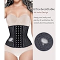 Miniatyrbillede 2 af 5: Dame Taljetræner Latex Underbust Stram Pasform BH Sportsbælte Timeglasform M