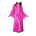 Miniatyrbilde 1 av 5: Imitert is-silke pyjamas Rose red L