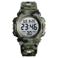 Pikkukuva 1 / 4: Muodikkaat LED-digitaalikellot tytöille, valaiseva vedenpitävä urheilukello Army Green Camouflage
