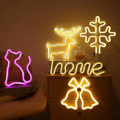 Miniatyrbild 2 av 5: Led Neon Ljus Väggkonst Skylt Sovrumsdekor Regnbåge Hängande Nattlampa Hemfest Semesterdekor Julklapp Heart 2
