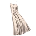 Miniatyrbillede 1 af 5: Ærmeløse Bodycon Kjoler til Kvinder Forår Spaghetti Satin Lange Kjoler Til Privat Strand Pool Party Champagne L