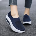 Miniatyrbillede 5 af 5: Dame Atletiske Sneakers Skridsikre Sko med Blød Sål Gave til Kæreste Kvinde Elsker Dark Blue 41