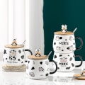 Miniatyrbild 5 av 5: Kopp Mugg Kaffe Mugg Ko Present 400ml Keramik Te Mugg Yl